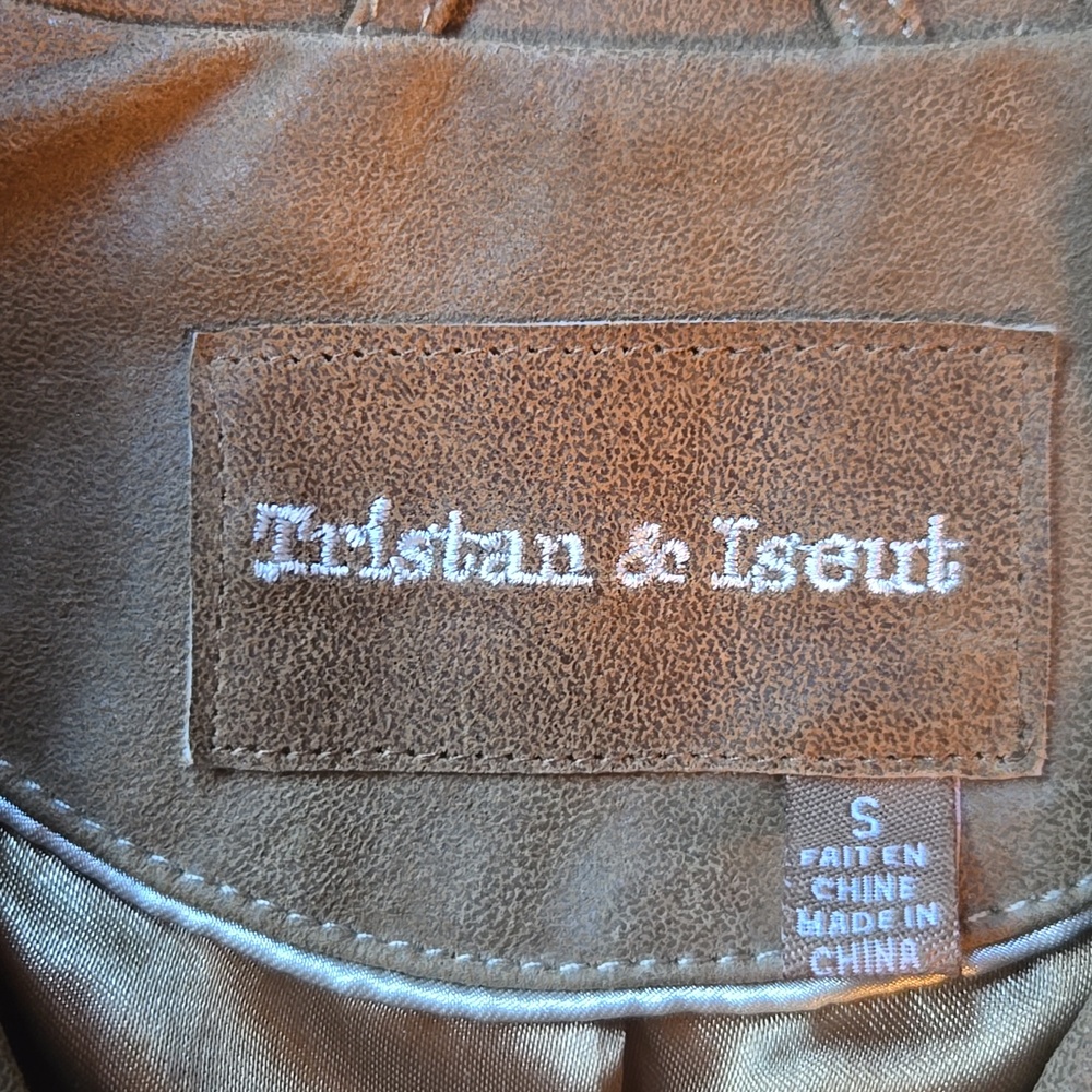 Vintage Y2K Tan Suede Button-Front Coat - Picture 8 of 16